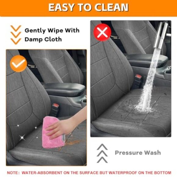 Front and Rear Seat Covers Compatible with 2019-2025 Toyota Rav4 Hybrid (Excludi - Picture 6 of 8